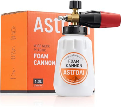 AstroAI Foam Cannon for Pressure Washer with 1/4" Quick Connect Plug, 1 L - size: 1 L Bottle,WITHOUT Tips
