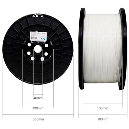 YOUSU 5KG(11lbs) PLA Plus Filament 1.75mm White, PLA+ Filament 1.75mm 3D Printer Filament, Cost Effective Large Roll 3D Printing Filament for Big Projects - color: F14-pla+ 5kg White, size: F-PLA+