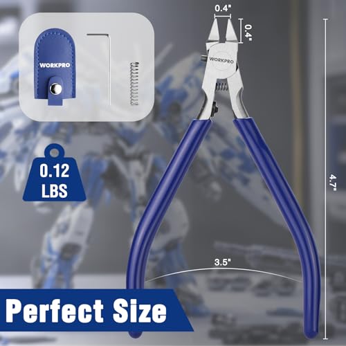 WORKPRO 4.7" Model Nippers, Ultra-Thin Single Blade, Gundam Model Tools