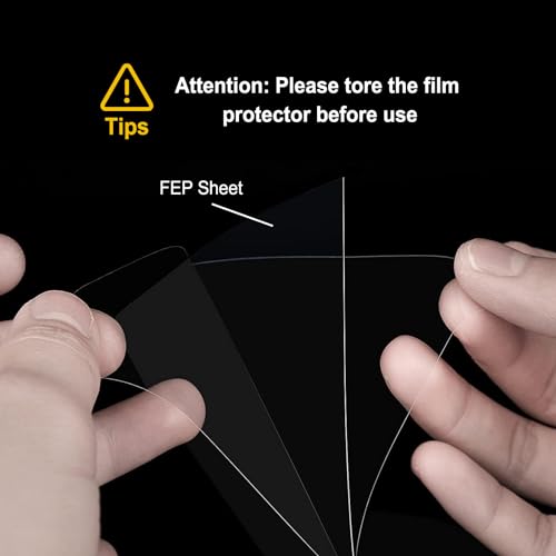6PCS FEP Film Release Films for Anycubic Photon Mono M7 Max/M3 Max/M3 Premium/ELEGOO Juipter 6K/Juipter SE/Phrozen Sonic Mighty 8K/Peopoly Phenom/Flashforge Foto 12.8″-13.6″ Resin 3D Printers - size: 380x260mm