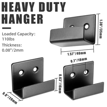 Luomorgo Tile Display Wall Hanger, Large, Black, 10 Pcs - size: Large Black