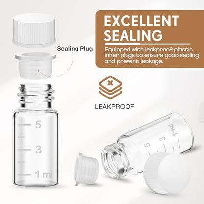 Baderke 4 Pcs Liquid Medicine Travel Container, Clear,5ml - color: Clear, size: 5ml