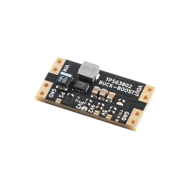 5Pcs XL63802 Boost Buck Voltage Converter Lithium Battery USB Automatic Buck Boost Power Module Microcontroller Power Supply Low Ripple TPS63802