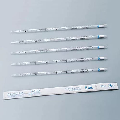 Serological Pipette - 5ml/Blue, Individually Wrapped(Case of 100) - size: 5ml - 100pcs