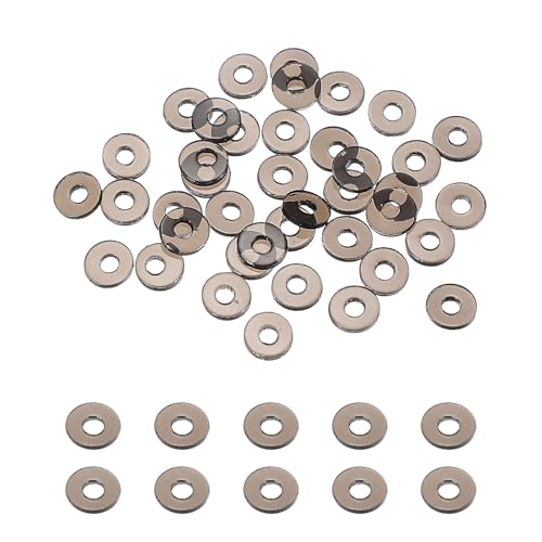uxcell 30 Pcs M2 PVC Flat Washers 2mm ID 5mm OD 0.8mm Thick Plain Washer Grommets Plastic Sheet Gasket Fastener Sealing Spacer Gasket Ring Water Hose Washers, Clear Black - size: 2mm x 5mm x 0.8mm