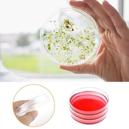 30 Pack 90 x 15mm Plastic Bioresearch Sterile Petri Dishes with Lids - size: 30pcs 90MM
