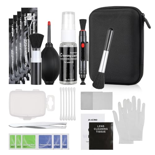 14-in-1 Camera Lens Cleaning Kit - Mirrorless & DSLR Sensor Cleaning Kit for Canon, Sony, Nikon Including Lens Blower, Detergent, Swabs, Cloth, Pen, Brush - size: 14 IN 1