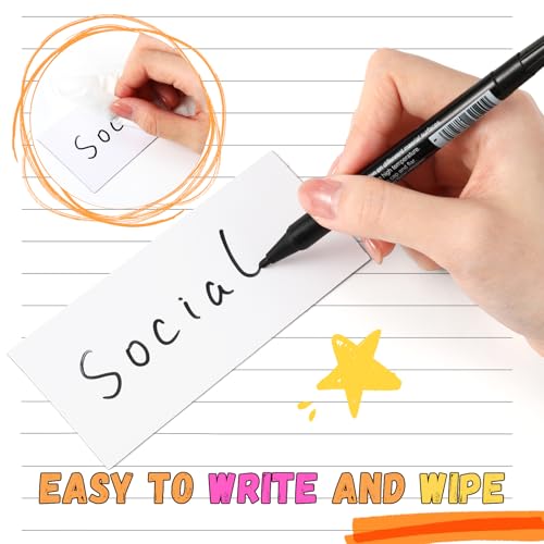40 Pcs Magnetic Dry Erase Labels Name Plate Tag, White, 2" x 4.5" - size: 2" x 4.5"