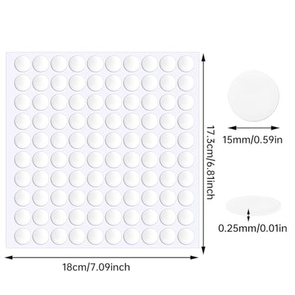 JANYUN 1500 Pcs Sticky Dots 15 mm Round Putty Clear Double Sided Tape - size: 15mm Round 1500pcs