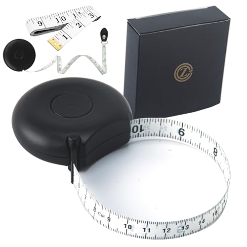 Tape Measure Body Measuring Tape 80inch/205cm Lock Pin Retract Tape Measure for Tailor Fitness Clothes Sewing Handcrafts Weight Loss Body Measurement - color: Black Black White 80 inch 3 pack