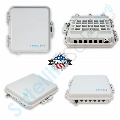 SatelliteSale Weatherproof Junction Box Heavy Duty Enclosure 8x7x2 Inches UV-Rated Thermoplastic Alloy Made in USA - size: 8"×7"×2"