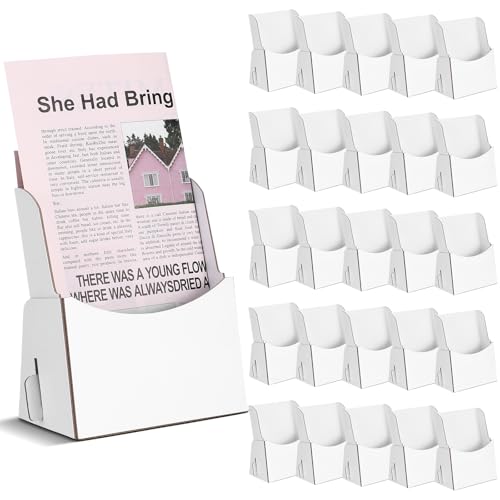 Dianelhall 25 Pcs Cardboard Brochure Holder 4.33x5.51 Rack Card Stand