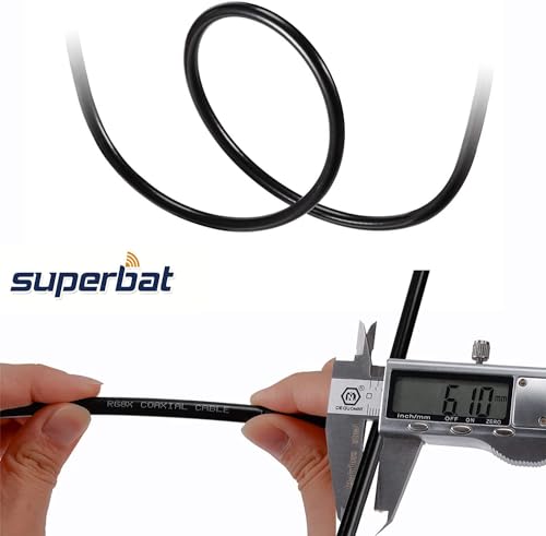 RP-SMA Male to RP-SMA Female Cable 3ft, Superbat Low Loss RG8x WiFi Antenna Extension Coax Cable for WiFi LAN Router Wireless Network Card Adapter 2-Pack - color: 3ft rpsma cable