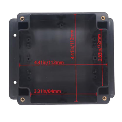 Project Box IP65 Waterproof Junction Box ABS Plastic Electrical Boxes DIY Electronic Project Case Power Enclosure with Fixed Ear 4.72x4.72x2.95 inch (120x120x75mm) - color: Black, size: 4.72"x4.72"x2.95"