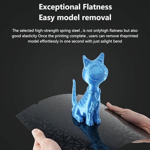 BORDSTRACT Double-Sided Build Plate, PEO Smooth + PEI Spray Texture Spring Steel 235x235mm Without Soft Magnetic Base, Printing Platform for K1/K1 MaX/S1 Model 3D Printers - style: PEI texture + PEO smooth 235x235mm