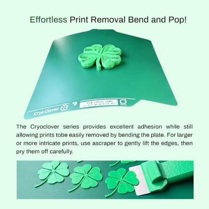 CryoClover 355x346mm Cold Build Plate for Bambu-Lab H2D/H2S - color: Verdant SoftTouch, size: H2D/H2S