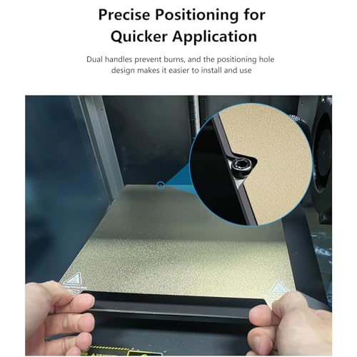 BORDSTRACT Double-Sided Build Plate, PEO Smooth + PEI Spray Texture Spring Steel 235x235mm Without Soft Magnetic Base, Printing Platform for K1/K1 MaX/S1 Model 3D Printers - style: PEI texture + PEO smooth 235x235mm