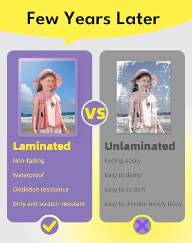 Uinkit 10mil Matte Self-Seal Double-Sided Laminating Pouches 2.6x3.9 Inches - color: Matte, size: Card Size