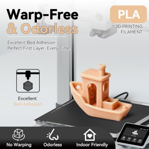 Kingroon PLA 3D Printer Filament,10 Rolls, Dimensional Accuracy +/- 0.03 mm, 10kg Spool(22lbs),1.75 mm,Skin - color: 10*1kg Skin