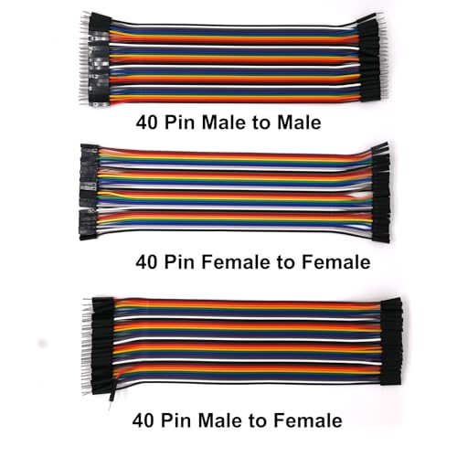 240pcs Multicolored Dupont Jumper Wires Kit, 20cm (8 Inch) Breadboard Ribbon Cables – Assorted Kit Male to Female, 2.54mm Pitch, Compatible with Arduino & DIY Electronics - size: Mixed Style