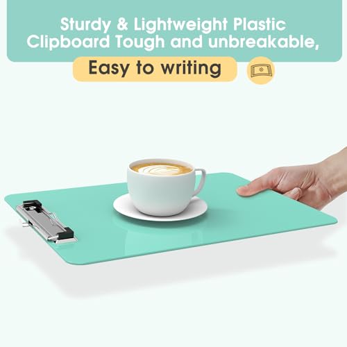 Plastic Clipboards, Teal 8.5x11 Clip Board - color: Teal