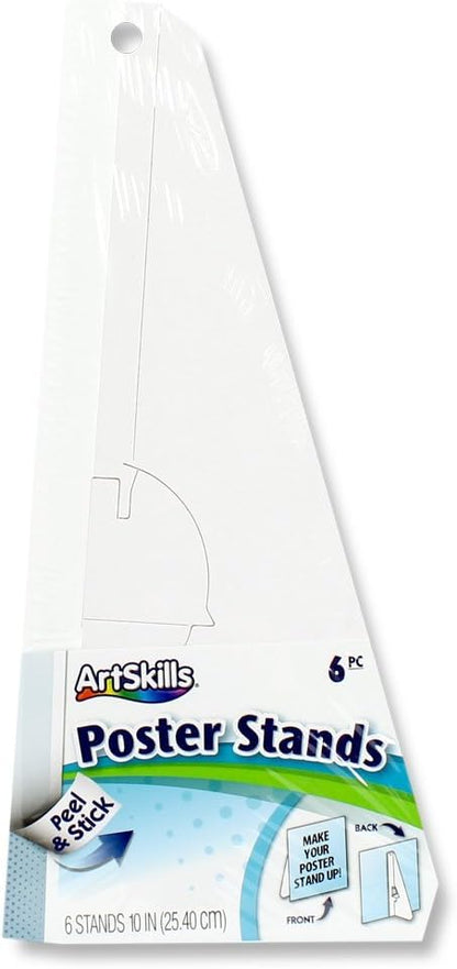 ArtSkills PA-1262 10" Easel Back Peel and Stick Poster & Project Stands, 10 Inch (Pack of 36) - size: 36 Pack- 10 Inch