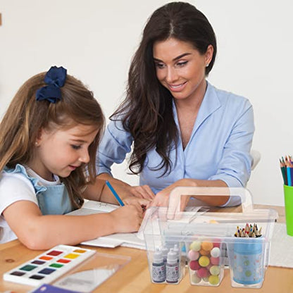 Maitys 6 Pcs Classroom Caddy Organizer with Handle, 4 Compartment