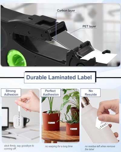 5 Pack Compatible with P-Touch TZe-231 AZE-231 TZ-231 Black on White 12mm 0.47'' Laminated Label Tape Replacement for Ptouch PT-H100 PT-D200 D210 D400 PT-P700 PT-1000 PT-2030 Label Maker - color: Black on White, size: 12mm