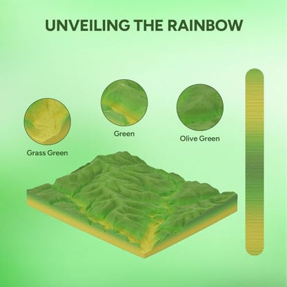 OVERTURE Rock PLA Filament 1.75mm, Marble PLA, 1kg Wetland Green - color: Natural-wetland Green