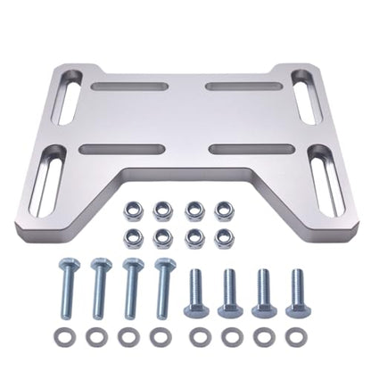Adjustable Mini Bike Engine Mounting Plate for Predator 212cc - size: Silver, style: Machined