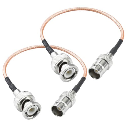 2-Pack BNC SDI Cable 5.9inch BNC Male to Female RG316 Coaxial Cable 50 Ohm Pigtail Jumper for Antenna,Video Signals,CCTV,DVR,Camera