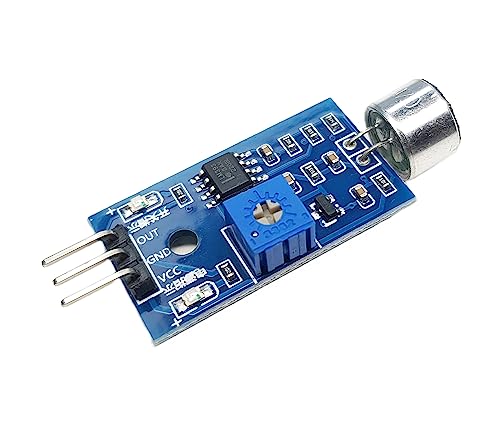 Sound Sensor Sound Detector Module for Arduino ESP32 ESP8266 Raspberry Pi Microcontroller Projects 3.3V 5V Compatible Adjustable Sensitivity Digital Output 2 Pieces