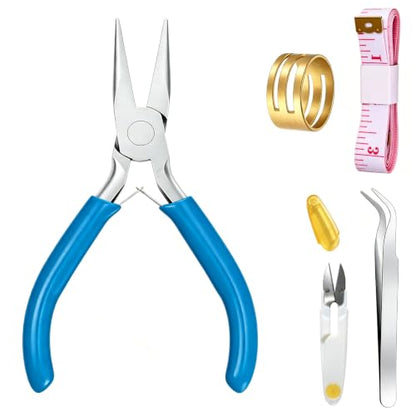 Jewelry pliers Needle Nose Pliers Jewelry Making Starter Kit 4.5 Inch - color: Blue