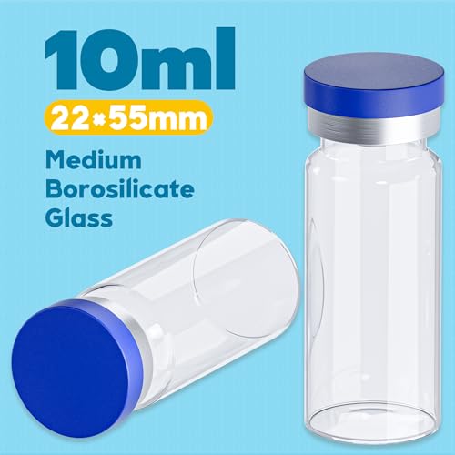 10mL Vials for Injections with Self-Healing Injection Port and Sealed Cap - size: 10ml