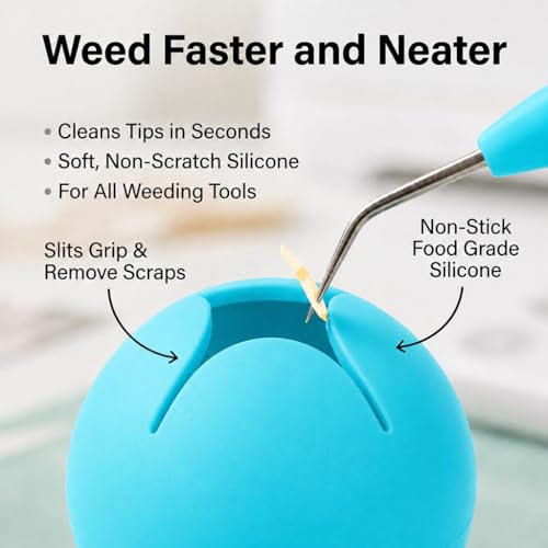 iVyne Berry Suctioned Vinyl Weeding Scrap Collector | Versatile Multi-Surface Suction & Anti-Spill Vinyl Scrap Collector w/Soft and Flexible Silicone to Protect your Weeding Tools | Blue, 1 Pack - color: Blue