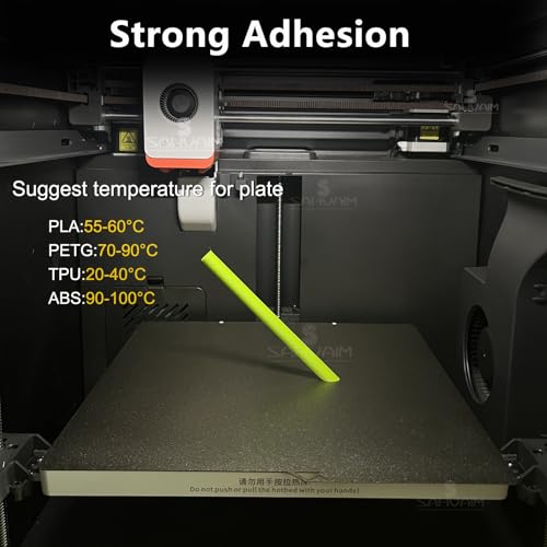 264 x276MM Kobra S1 Kobra X Kobra 4 Build Plate,Double Sided Textured Gold PEI for Anycubic Kobra S1/Kobra X/Kobra 4 Kobra S1 Spring Steel Sheet Platform Removable Heated Bed for Anycubic 3D Printer. - color: Double Side Textured PEI