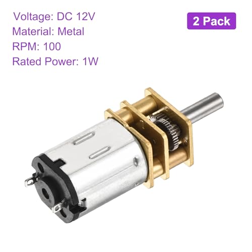 DMiotech 2pcs 12V 100RPM Rated Torque 20 Output Shaft Length 10mm Micro DC - style: 100RPM