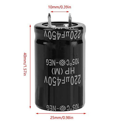 Acogedor 10Pcs 220uF 450V Electrolytic Capacitor Nichicon 25x40mm