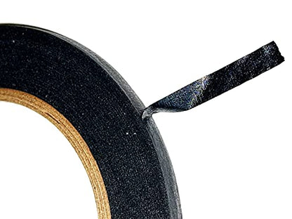 Black Draping Tape for Dress Forms – 3 Rolls | High-Contrast, Easy-Stick Tape for Fashion Design, Pattern Drafting & Seam Placement - color: Black