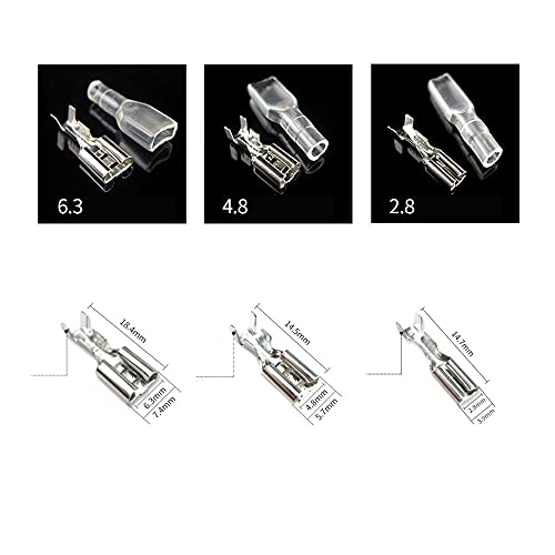 30pcs 2.8mm Spade Crimp Terminal,20cm 16AWG Female Electrical Insulated Terminals,Spade Quick Connectors with Insulating Sleeve (30packs) - size: 2.8mm Spade Terminal