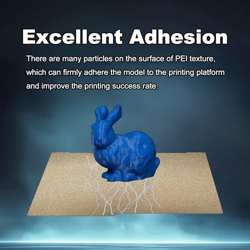 256x268mm Gold PEI Build Plate for Anycubi Kobra 3 V2/Kobra 3/Kobra 3 Combo, Double Sided Textured PEI Flexible Spring Steel Platform Heated Printing Bed for Anycubi Kobra 3D Printer - size: 256x268mm
