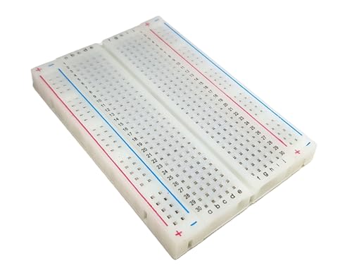 400-Point Solderless Breadboard 6-Pack, Prototype Board for Arduino, ESP32, ESP8266, Raspberry Pi, Electronics DIY and STEM Projects