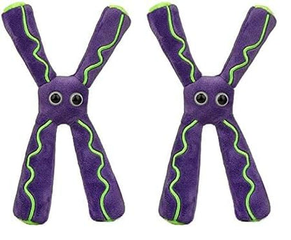 GIANT MICROBES Chromosome Plush, Genetics Gift, DNA Gifts, Genealogy, Ancestry Gift, Biology Plushies, Genetic Counselor, Forensic Science Gifts, Biology Models (Pack of 2) - size: 8 x 5 x 1.5 inches (Pack of 2)