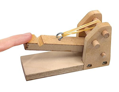 Miniature Catapult Kit - Build Yourself - STEM Learning - Comes Explore Force, Acceleration, Center of Mass, Hooke's Law & More - Garage Physics by Eisco