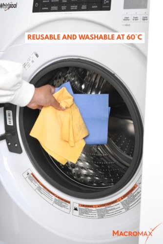 Macro Max Microfiber Glass Cloths 10 Pack, Streak Free Window