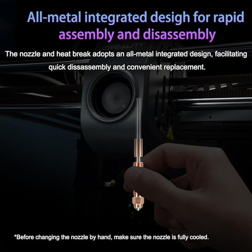 3PCS 0.4mm Unicorn Nozzle for Creality K1/K1 Max/Ender 3 V3/V3 Plus/K1C/ K1 SE /K2 SE– Quick-Swap Hotend Nozzle with Titanium Heatbreak, Hardened Steel Tip - size: 0.4MM*3