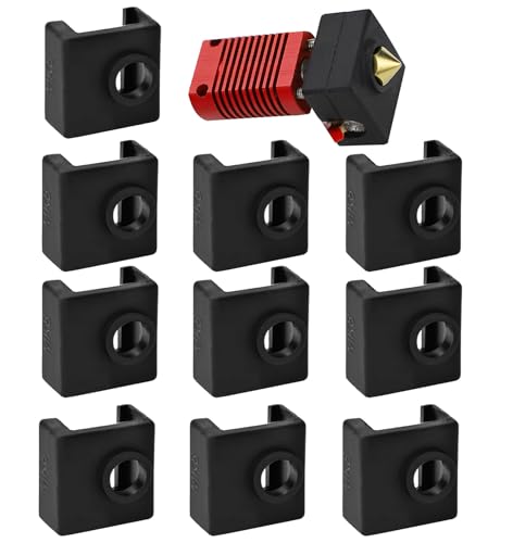 3D Printer Heater Block Silicone Cover 10 Pcs, MK8 Hotend Silicone Sock Compatible with Creality Ender 3/3 Pro, Ender 5/5 Pro, CR-10 Series, MK7/MK8/MK9 Hotend Heat Block Protection - size: Ender 3/3 Pro/3 V2, Ender 5, CR-10 Series,MK7/8/9