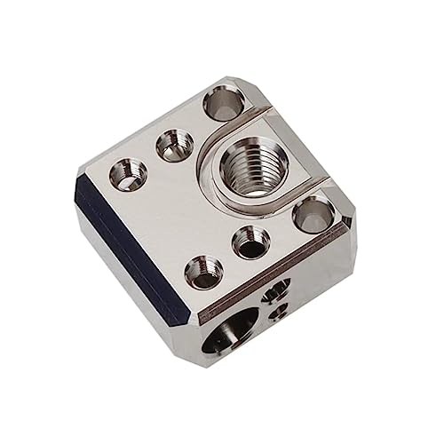 POLISI3D Plated Copper Heater Block High Temperature Ender 3 Heat Block Compatible with MK8 Extruder Ender 3 V2 Pro Ender 5 Plus CR10 S4 S5 3D Printer All Metal Hotend Upgrades