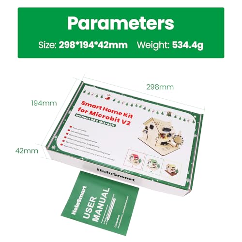 microbit Smart Home for microbit V1 and V2,STEM Education DIY Coding Kit with Online Tutorial,Programming Electronics Kit for Adults(Without Micro:bit and AAA Battery)