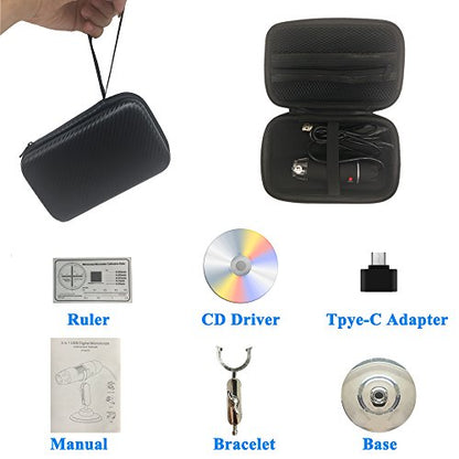 Jiusion Original 40-1000X USB Microscope with Portable Carrying Case
